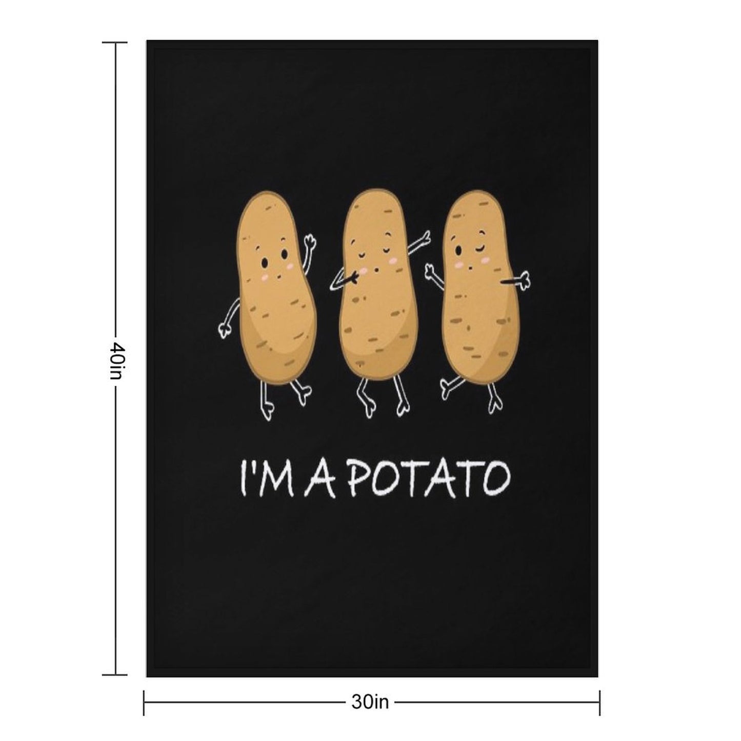 I'm A Potato Funny Potato GIft Cute Meme Throw Blanket