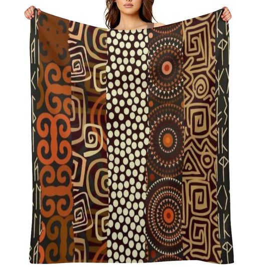 African Ethnic Pattern Throw Blanket