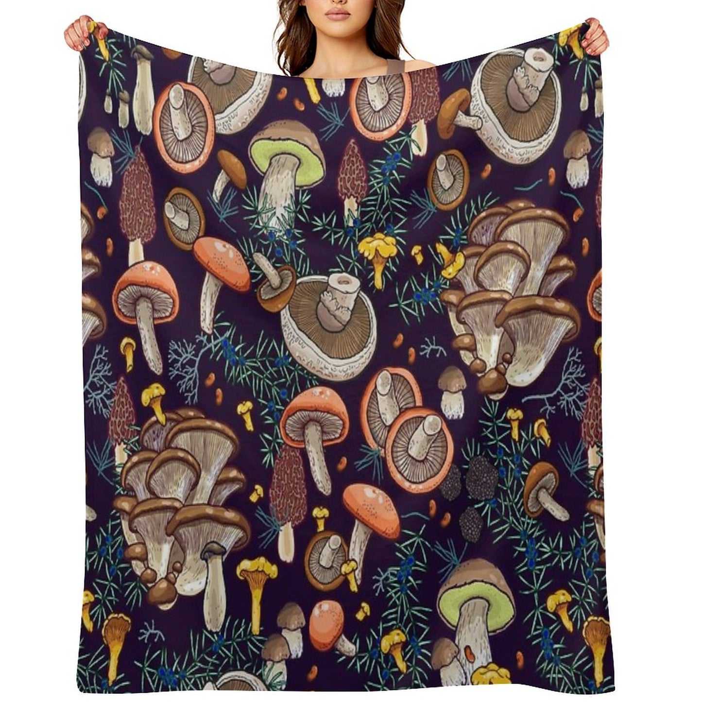 Dark Dream Forest Throw Blanket