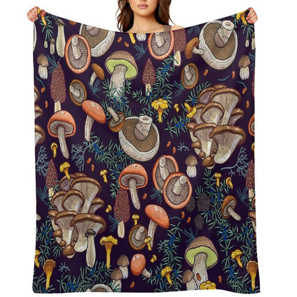 Dark Dream Forest Throw Blanket