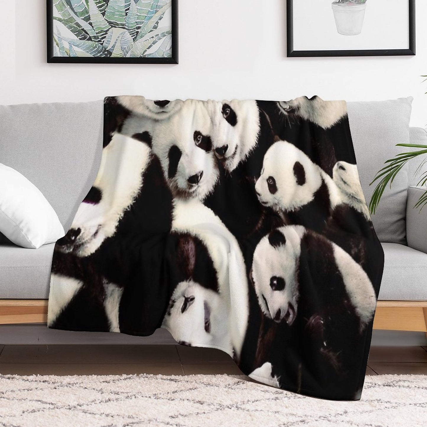 Pandas Throw Blanket