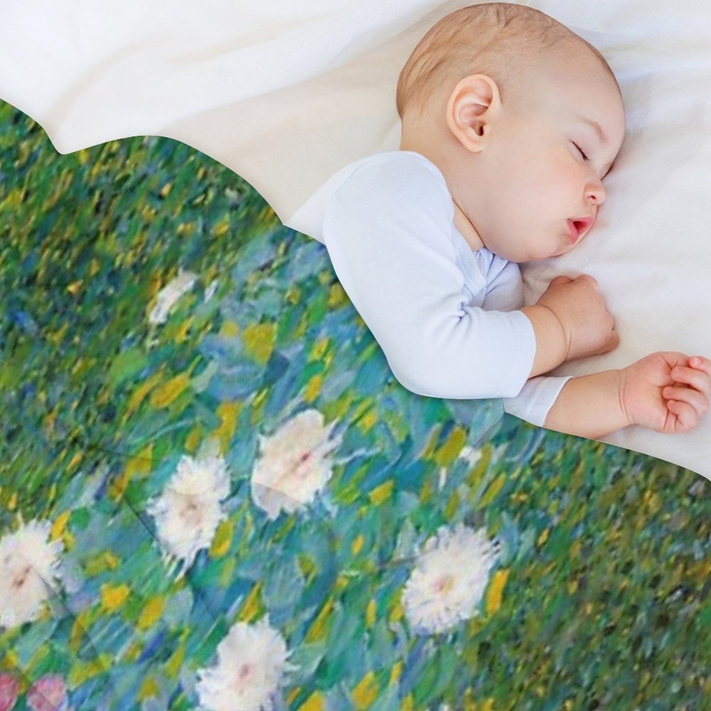 Gustav Klimt - Flower Garden Throw Blanket