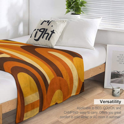 Arches And Sunspots Retro MCM Geometric Design Throw Blanket