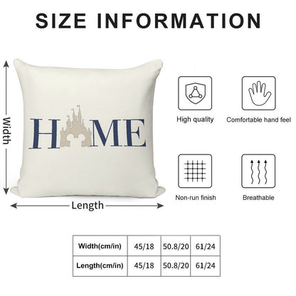 Castle Home Soft Hidden Zipper Throw Pillow