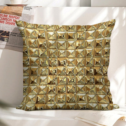 Photograph of Gold ONLY - Not Reflective Linen Throw Pillow Cover