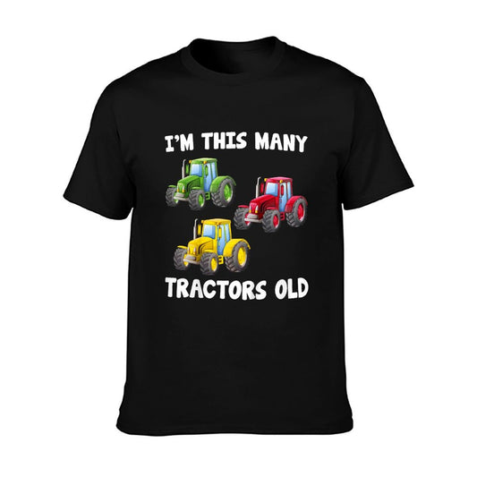 Kids 3 Year Old Boy Tractors Old 3rd Birthday Farm Tractor Trucks T-Shirt