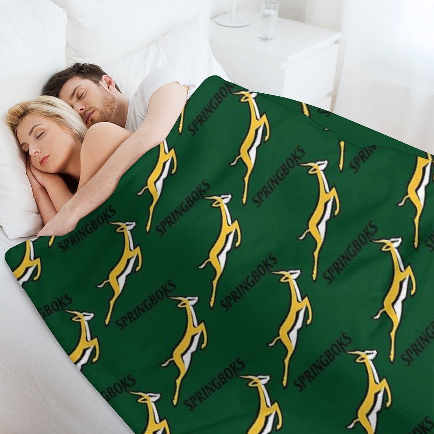 Springboks - The South Africa National Rugby Union Team Throw Blanket