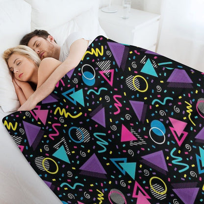 Neon Retro 90S Sprinkle Pattern Throw Blanket