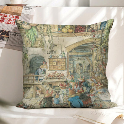 The Fruits of The Hedge Linen Throw Pillow Cover