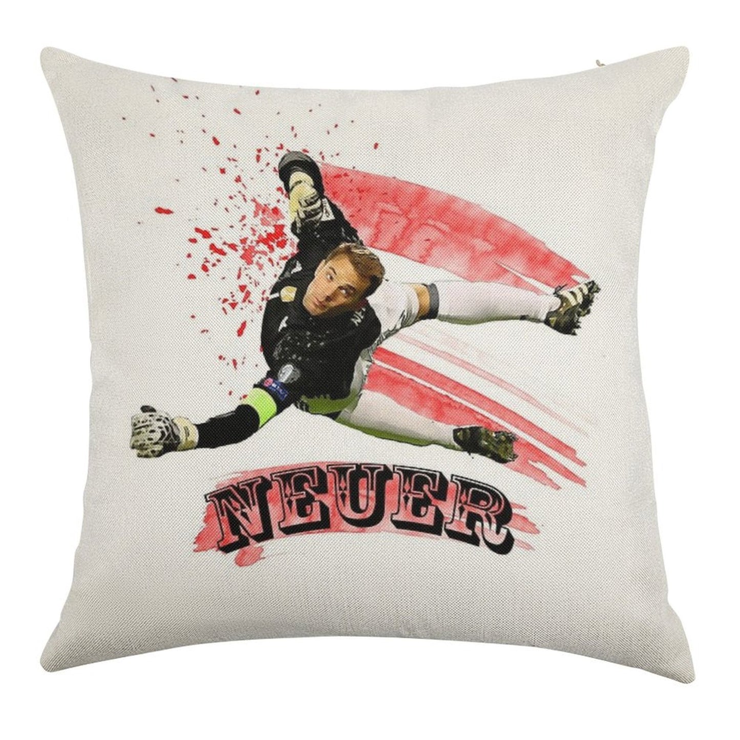 Manuel Neuer Linen Throw Pillow Cover