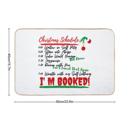 Christmas Schedule Bath Mat