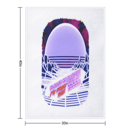 Born in The 1900s (Vapor Wave) Throw Blanket