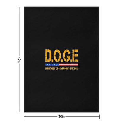 Doge D.O.G.E. Department Of Government Efficiency Throw Blanket