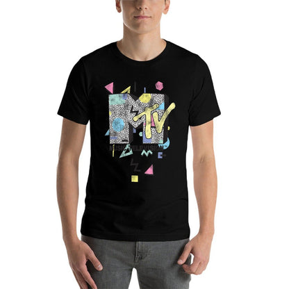 MTV Retro Shape Design Logo Graphic  Odor-resistant T-Shirt