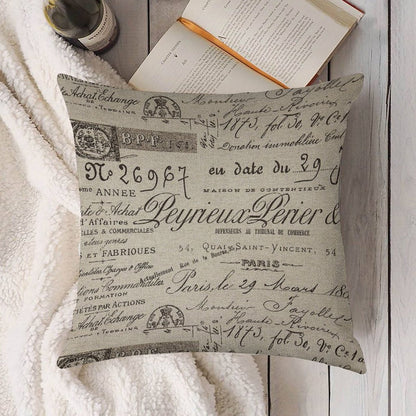 Parisan Linen Throw Pillow Cover