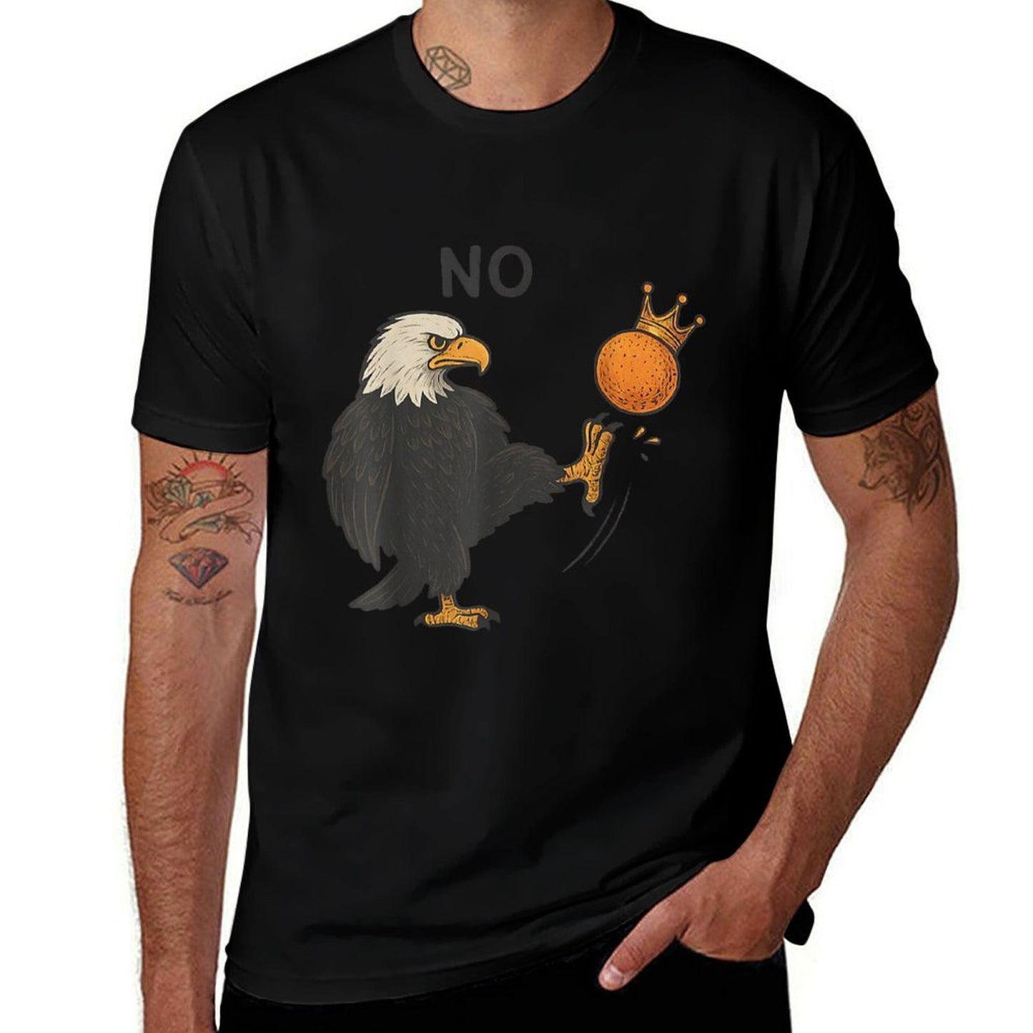 Funny No Kings In America Men Women  Trendy Pattern T-Shirt