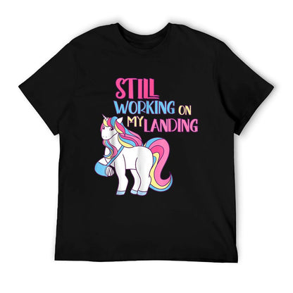 Still Working On My Landing Injury Broken Arm Cute Unicorn T-Shirt