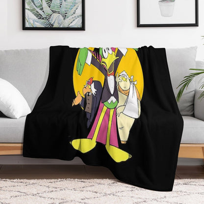 Retro Count Duckula Awesome For Movie Fan Throw Blanket