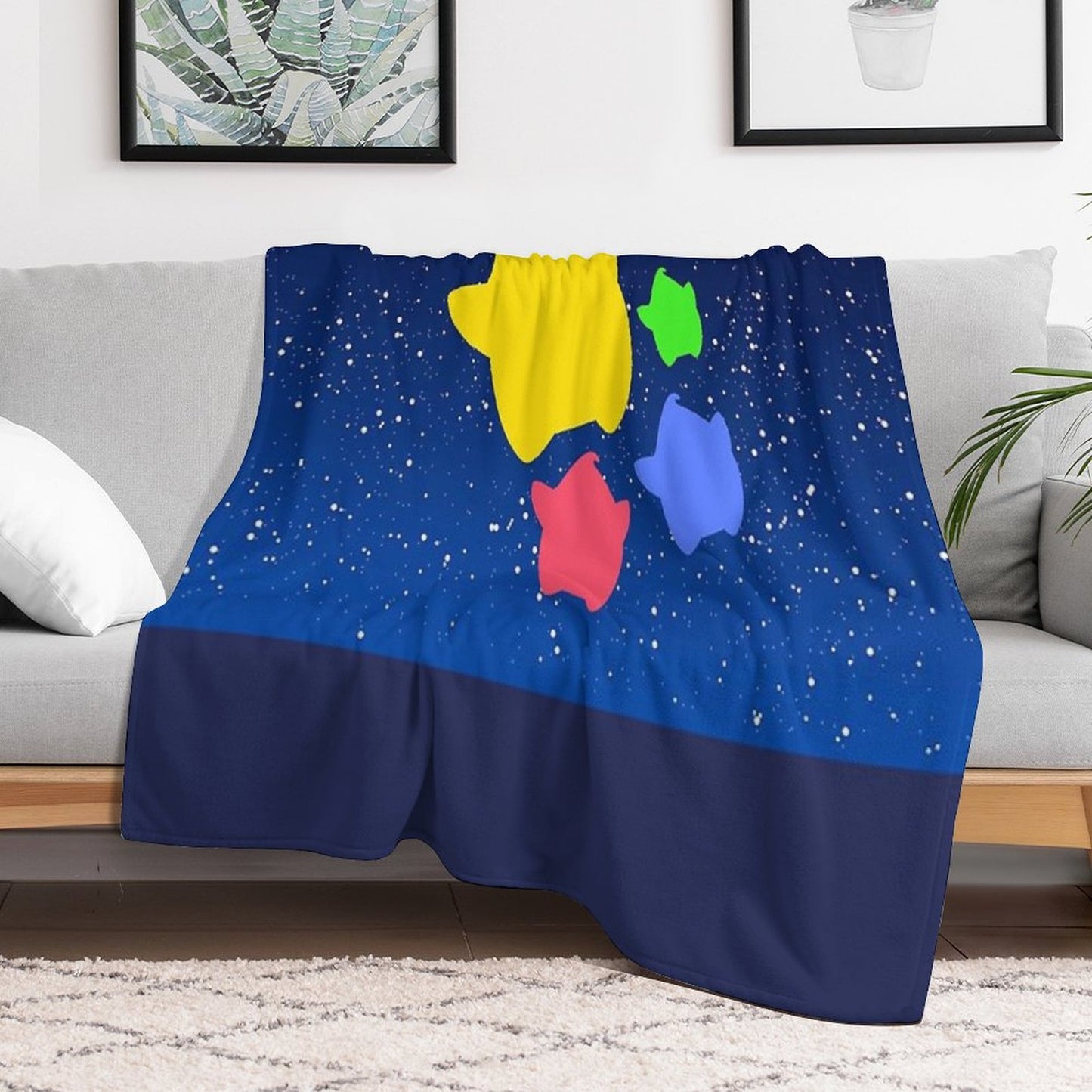 Lumas (Yellow, Red, Blue, Green) Throw Blanket