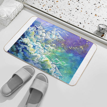 Cloud Ships Bath Mat