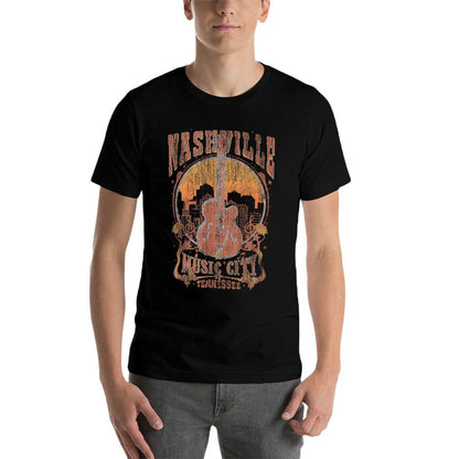 Nashville Tennessee Guitar Country Music City Guitarist Gift  Moisture-wicking T-Shirt