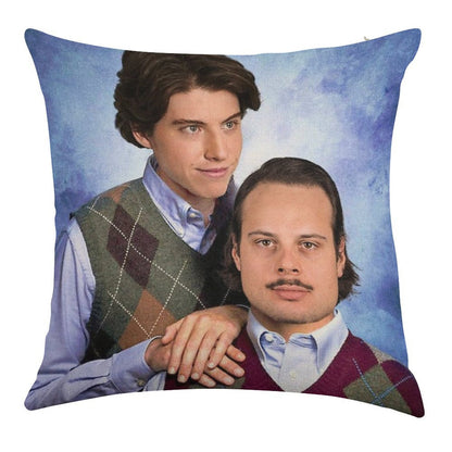 Matthews + Marner Stepbrothers Linen Throw Pillow Cover
