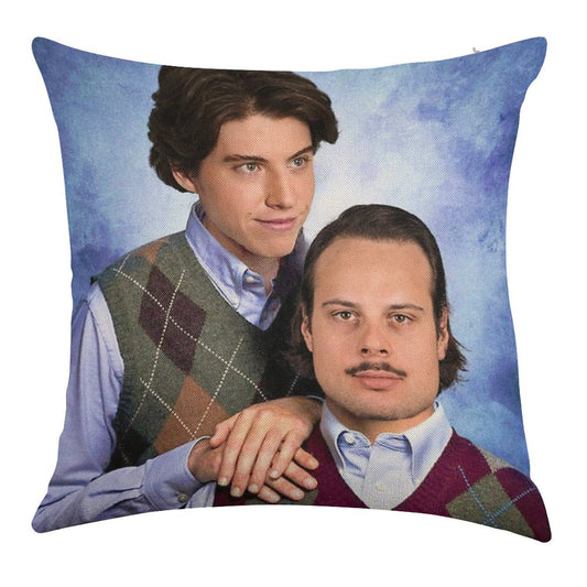 Matthews + Marner Stepbrothers Linen Throw Pillow Cover