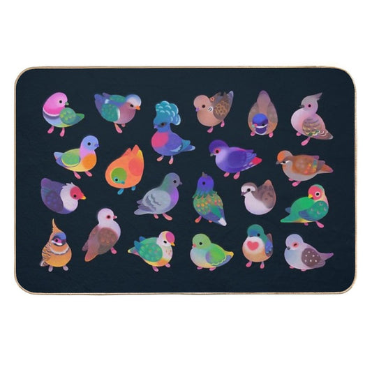 Wild Pigeon  Stain-Proof Bath Mat