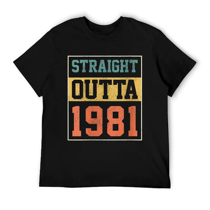 Womens Straight Outta 1981 Funny Vintage 40th Birthday Gift  Vintage-inspired T-Shirt