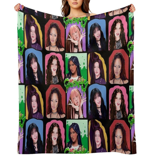Katseye Gnarly Art Throw Blanket