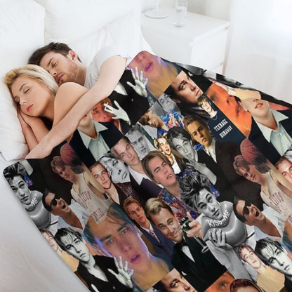 Leonardo Dicaprio Collage Throw Blanket
