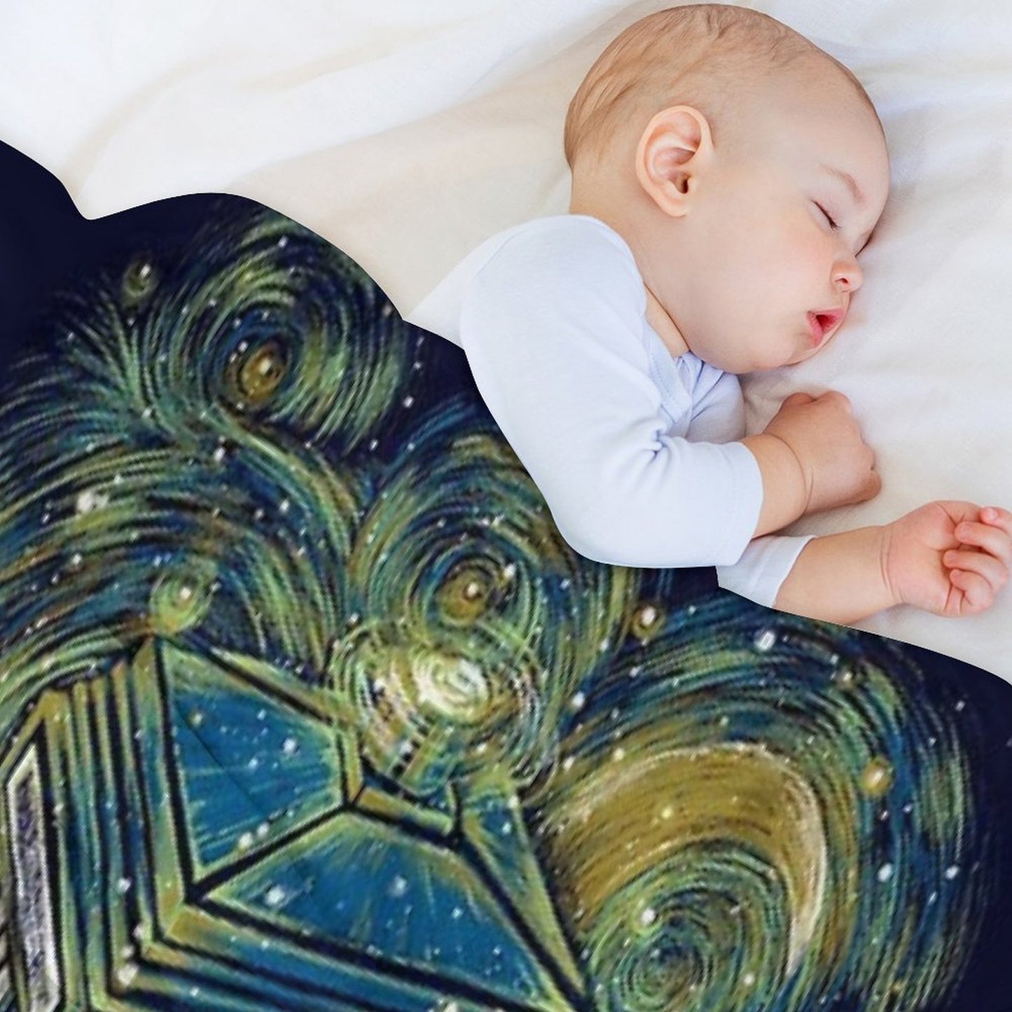 The Doctor in The Starry Night Throw Blanket