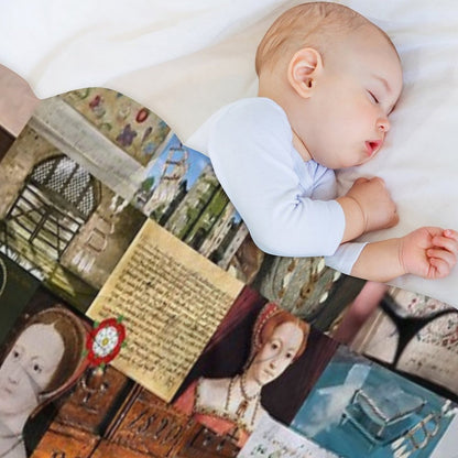 Anne Boleyn Collage Throw Blanket