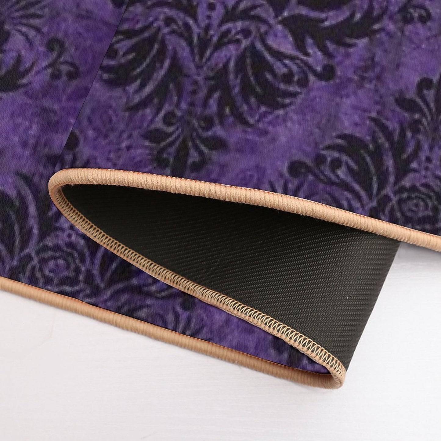 Gothic Damask Purple Bath Mat