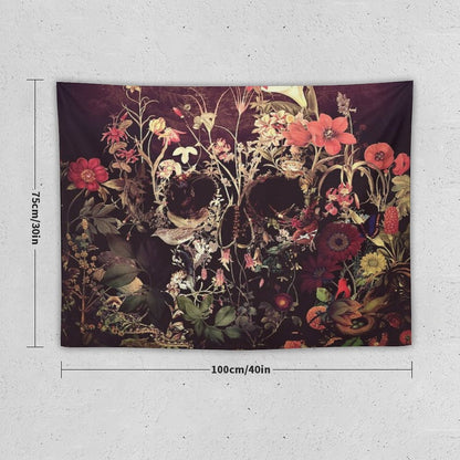 Bloom Skull Tapestry