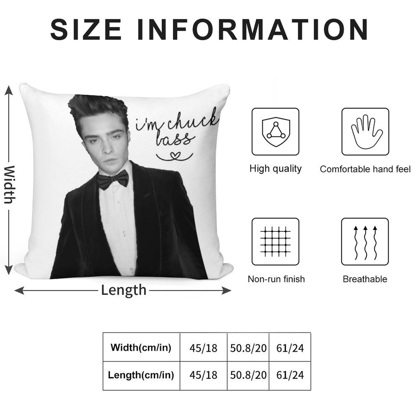 I'm Chuck Bass Soft Warmth Comfort Throw Pillow