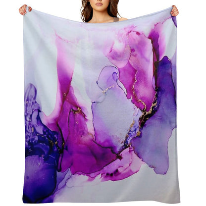 Purple Ink II Throw Blanket