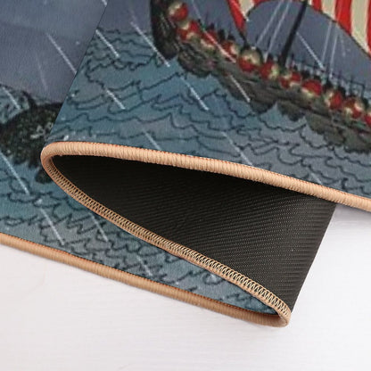 Vikings & Sea Serpent Bath Mat