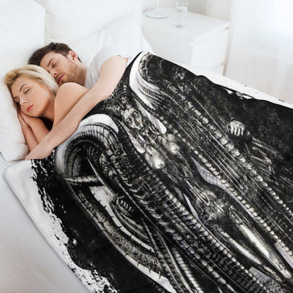 HR Giger Lilith Steampunk Throw Blanket