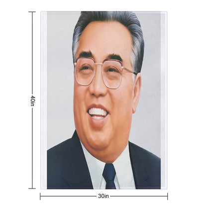 Kim Il Sung Throw Blanket