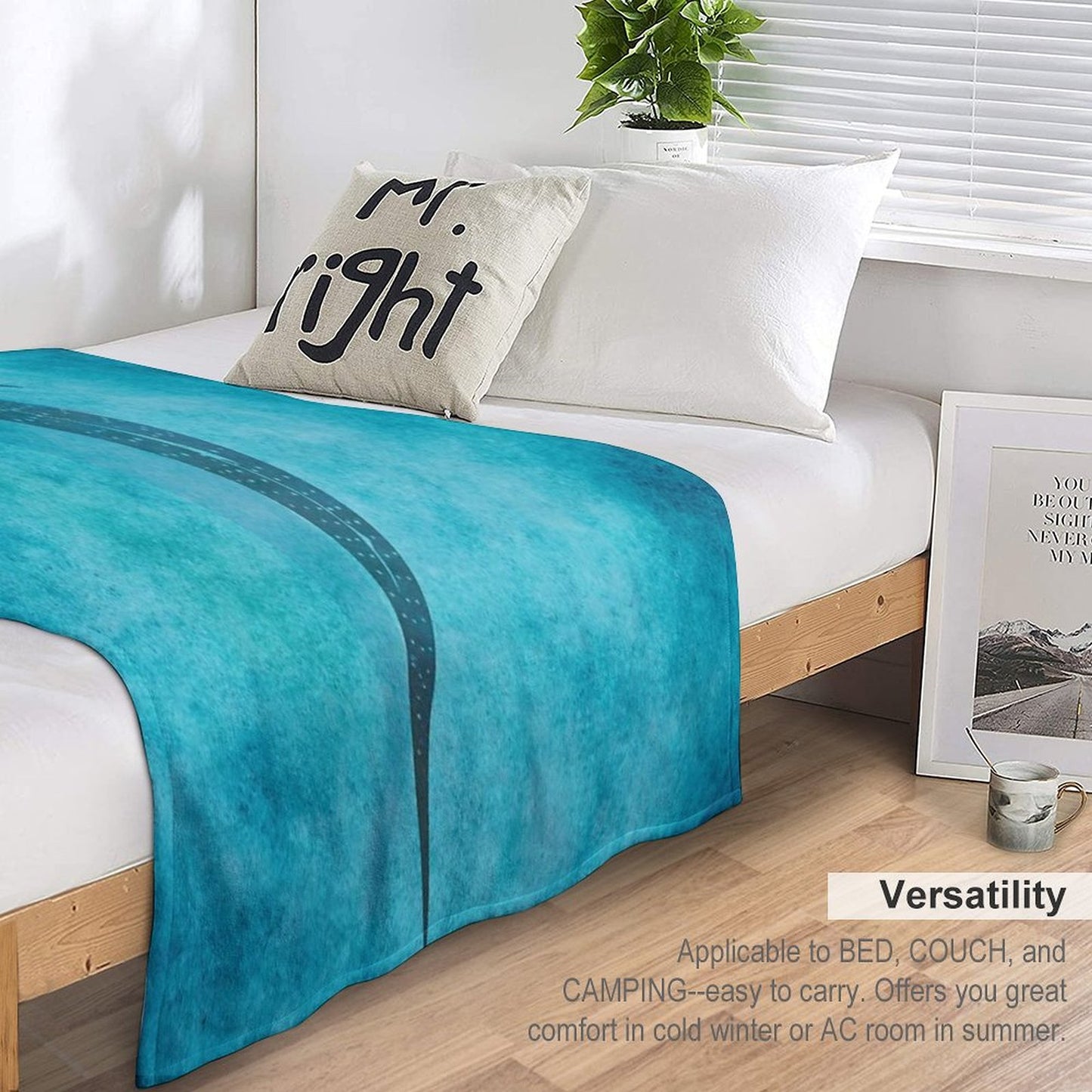 Whale Shark Blue Ocean Throw Blanket