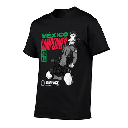 2025 CONCACAF Vs Blue Lock Mexico Gold Cup Champions  Rolled Sleeves T-Shirt