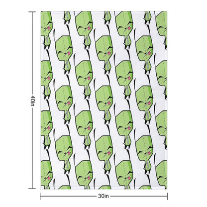 Invader Zim's GIR Throw Blanket