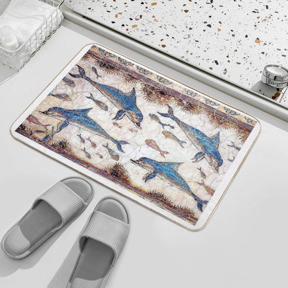 Minoan Dolphins Fresco Bath Mat