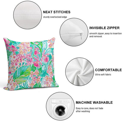 Orchid Summer Soft Home Decor Throw Pillow