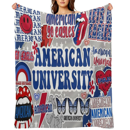 American Collage Throw Blanket