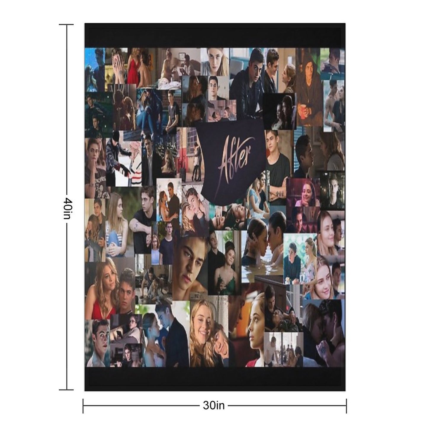 After Collage Throw Blanket