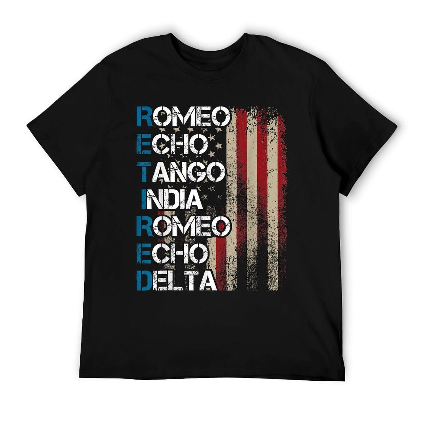 Phonetic Alphabet Retired Veteran Retirement Army Military T-Shirt