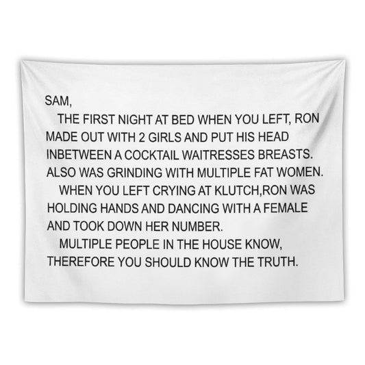 Jersey Shore Letter To Sammi Tapestry