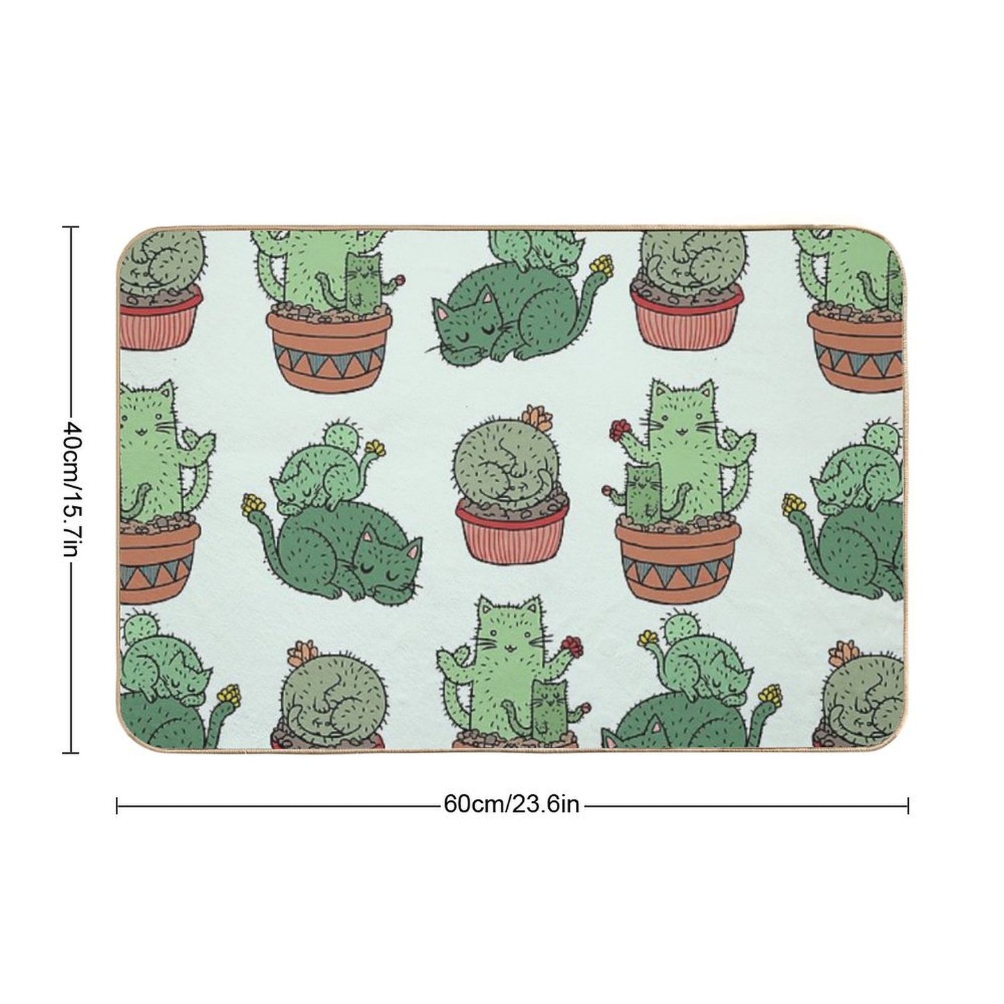 Cactus Cats Bath Mat
